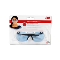 3M Sports-Inspired Safety Eyewear, 90965-WV6, Rimless Design, Light Blue Lenses, 6/cs