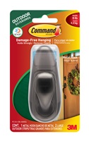3M Command(TM) Outdoor Forever Classic Large Oil Rubbed Bronze Metal Hook with Foam Strips FC13-ORB-AWES
