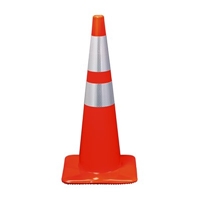 3M Reflective Traffic Safety Cone, 90129-R, 28 in,, Orange, 6/cs