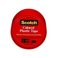 3M Scotch(R) Colored Plastic Tape 191RD, 1.5 in x 125 in (38,1 mm x 3,17 m)