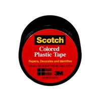 3M Scotch(R) Colored Plastic Tape 191BK, 1.5 in x 125 in (38,1 mm x 3.17 m)