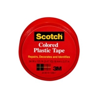 3M Scotch(R) Colored Plastic Tape 190RD, 3/4 in x 125 in (19 mm x 3,17 m)