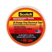 3M Scotch(R) #35 Orange Vinyl Electrical Tape, 10869-DL-5, 3/4 in x 66 ft x 0.007 in, 5/case