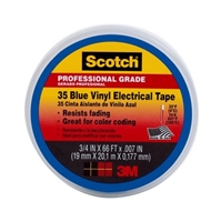 3M Scotch(R) #35 Blue Vinyl Electrical Tape, 10836-DL-10, 3/4 in x 66 ft x 0.007 in, 10/case