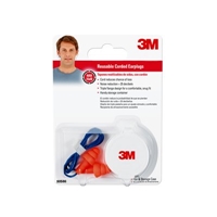 3M Corded Reusable Earplugs, 90586-10DC, 1 pair with case/pack, 10 packs/case