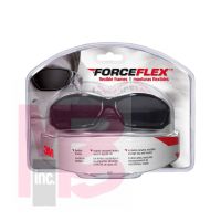 3M 92231-80025 ForceFlex Flexible Safety Eyewear Black Frame Full Frame/Gray Lens - Micro Parts & Supplies, Inc.