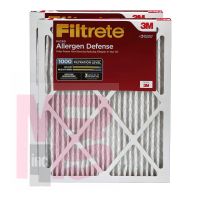 3M Filtrete Allergen Defense Filter  AD01-2PK-6E MPR 1000 16 in x 25 in x 1 in (40.6 cm x 63.5 cm x 2.5 cm) 2/pk