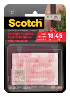 3M Scotch Extreme Fasteners RFD7090  1 in x 3 in (25.4 mm x 76.2 mm) Clear 2 Sets of Strips