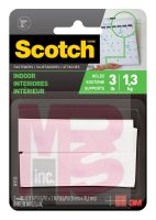 3M Scotch Indoor Fasteners RF4730  3/4 in x 3 in (19.0 mm x 76.2 mm) White 2 Sets of Strips