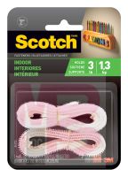 3M Scotch Indoor Fasteners RF4710  3/4 in x 1.5ft (19.0 mm x 45.7 cm) White 1 Set of Strips