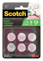 3M Scotch Indoor Fasteners  RF7170X-ALT  3/4 in x 3/4 in (19 mm) 3/4 in dots white  24 each  adhesive backing