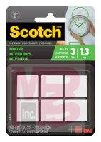 3M Scotch Indoor Fasteners RF4720  7/8 in x 7/8 in (22.2 mm x 22.2 mm) White 12 Sets of Squares