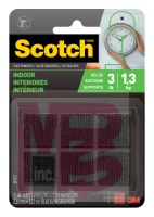 3M Scotch Indoor Fasteners  RF4721 7/8 in x 7/8 in (2.22 cm x 2.22 cm) Black 12 Sets of Squares