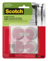 3M Scotch Round Felt Pads SP803-NA  Beige 1.5 in 12/pk