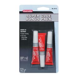 Bondo Super Glue 3 pack, 9113, 2 mL, 12 per case