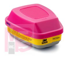 3M 60928 Organic Vapor/Acid Gas Cartridge/Filter P100 Respiratory Protection  - Micro Parts & Supplies, Inc.