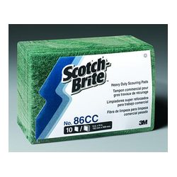 Scotch-Brite Heavy Duty Scouring Pad 86CC, 6 in x 9 in, 10/pack, 6 packs/case