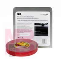 3M Automotive Attachment Tape 06378 Gray 7/8 in x 20 yd 30 mil 12 per case
