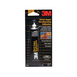 3M Black Super Weatherstrip Adhesive 03602, 29.5 ml (1 US fl oz) Tube, 24 per case