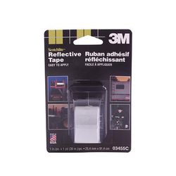 3M Scotchlite Reflective Tape 03455C, 1 in x 36 in, Silver