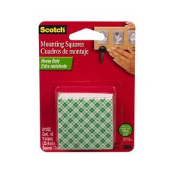 Scotch Heavy Duty Mounting Squares 311DC, 48 - 1 in Squares