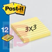 3M Post-it(R) Notes 630SS, 3 in x 3 in (7.62 cm x 7.62 cm) Canary Yellow Lined