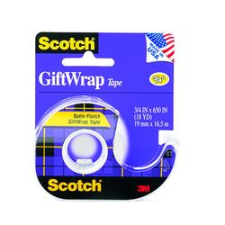 Scotch GiftWrap Tape 15, 3/4 in x 650 in Roll in Dispenser