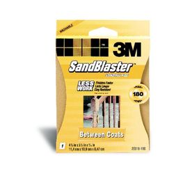 3M SandBlaster Between Coats Sanding Sponges, 20916-180, Fine 180, Sleeved, 12 Per Case