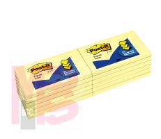 3M Post-it(R) Pop-up Dispenser Notes R350-YW, 3 in x 5 in (7.62 cm x 12.7 cm) Canary Yellow
