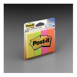 Post-it Page Markers 671-4AN 7/8 in x 2-7/8 in Asst Neon 50sht/pd, 4pd/pk