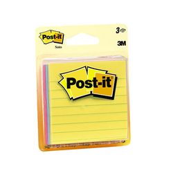 Post-it Notes 6301 3 in x 3 in (7.62 cm x 7.62 cm) Ultra Colors, Lined
