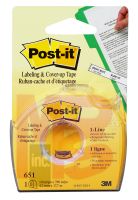 3M 651 Post-it Labeling Cover-Up Tape 1/6 in x 700 in - Micro Parts & Supplies, Inc.