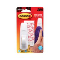 Command Hooks w/Adhesive Strips Large 17003CS 12/clip for Office