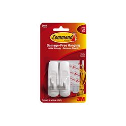 Command Hooks 17001 Medium White