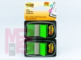 3M 680-GN2 Post-it Flags 1 in x 1.719 in (2.54 cm x 4.31 cm) Green - Micro Parts & Supplies, Inc.