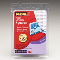 3M 008 Scotch Foam Layering Squares 3/8 in x 3/8 in x 1/8 in - Micro Parts & Supplies, Inc.