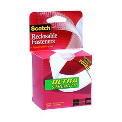 Scotch Self-Stick Reclosable Fasteners, Ultra Strength RF9720 White 1 in x 48 in 1 set/pack