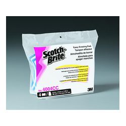 Scotch-Brite Easy Erasing Pad 4004CC, 2.8 in x 4.5 in x 1.2 in, 4/bag, 3 bags/case