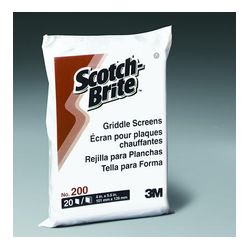 Scotch-Brite Griddle Screen 200CC, 4 in x 5.5 in, 20/pack, 10 packs/case