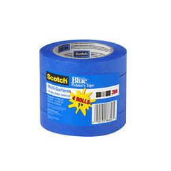 ScotchBlue Painters Tape for Multi-Surfaces 2090-1A-4X, 1 in x 60 yd, 4pk, 8pks/cs