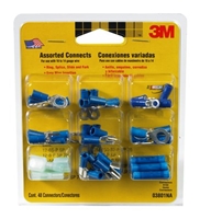 3M 3801 Blue Assorted Connectors for 16 to 14 Gauge Wires 48/pk - Micro Parts & Supplies, Inc.