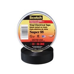 Scotch Super 88 Vinyl Electrical Tape 6143-BA-10, 3/4 in x 66 ft x 0.0085 in (19 mm x 20,1 m x 0,215 mm)