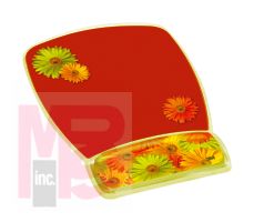 3M MW308DS Gel Mousepad Wristrest Compact Size Clear Gel Daisy Design 6.8 in x 8.6 in x 0.75 in - Micro Parts & Supplies, Inc.