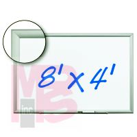 3M Porcelain Dry Erase Board DEP6036A, 60 in x 36 in x 1 in Magnetic