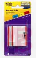 3M 686F-50RD Post-it Durable Tabs 2 in x 1.5 in (50.8 mm x 38 mm) Red 24 pk/cs - Micro Parts & Supplies, Inc.