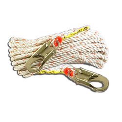 3M 0221-50-2 Vertical Rope Lifeline with Two Double Locking Snap Hooks   50 ft. - Micro Parts & Supplies, Inc.