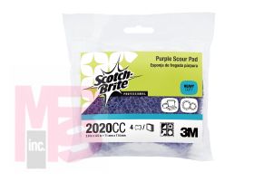 3M Scotch-Brite(TM)PurpleScourPad2020CC,2.8inx4.5in,4/pk,10pks/cs