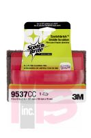 3M S/B Scotchbrick(TM)Griddle Scrub 9537CC,4 in x 6 in x 3in,4/pk