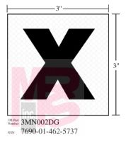 3M Diamond Grade Damage Control Sign 3MN001DG "X-Ray"  4 in x 4 in 10 per package