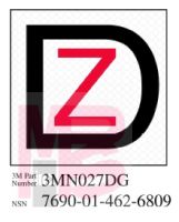 3M Diamond Grade Damage Control Sign 3MN027DG "Dk Ship Zebra"  2 in x 2 in 10 per package